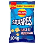 Walkers Squares Salt And Vinegar Crisps 104g
