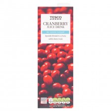 Tesco No Added Sugar Cranberry Juice Drink 1 Litre Carton