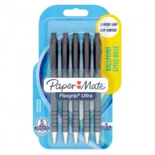 Paper Mate Flexigrip Ultra Ballpoint Pens Black 5 Pack