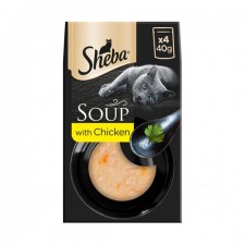 Sheba Soup Pouches Chicken 4X40g