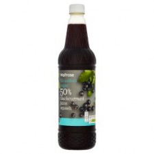 Waitrose No Added Sugar High Juice 50% Fruit Blackcurrant 1L Bottle