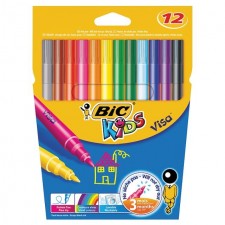 Bic Kids Washable Felt Tip Pens Assorted Colours 12 per pack