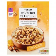 Tesco Honey Nut Clusters with Chocolate Curls 500g