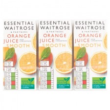 Waitrose Essential Pure Orange Juice 6 x 200ml Cartons