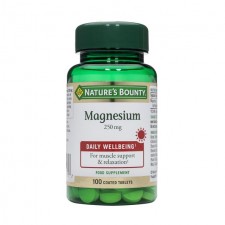 Natures Bounty Magnesium Supplement Tablets 250mg 100 per pack