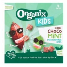 Organix Kids Crazy Chocolate Mint Mini Flapjack Bites 4 x 23g
