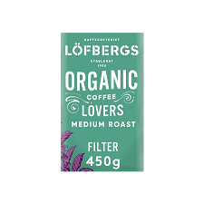 Lofbergs Organic Medium Roast Ground Coffee 450G
