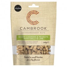 Cambrook Baked Cashews and Peanuts with Chilli and Lime 140g