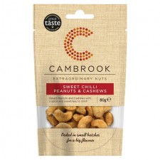Cambrook Baked Sweet Chilli Peanuts and Cashews 80g