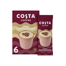 Costa Creamy Cappuccino Coffee sachets 6 X 17G